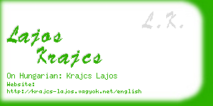 lajos krajcs business card